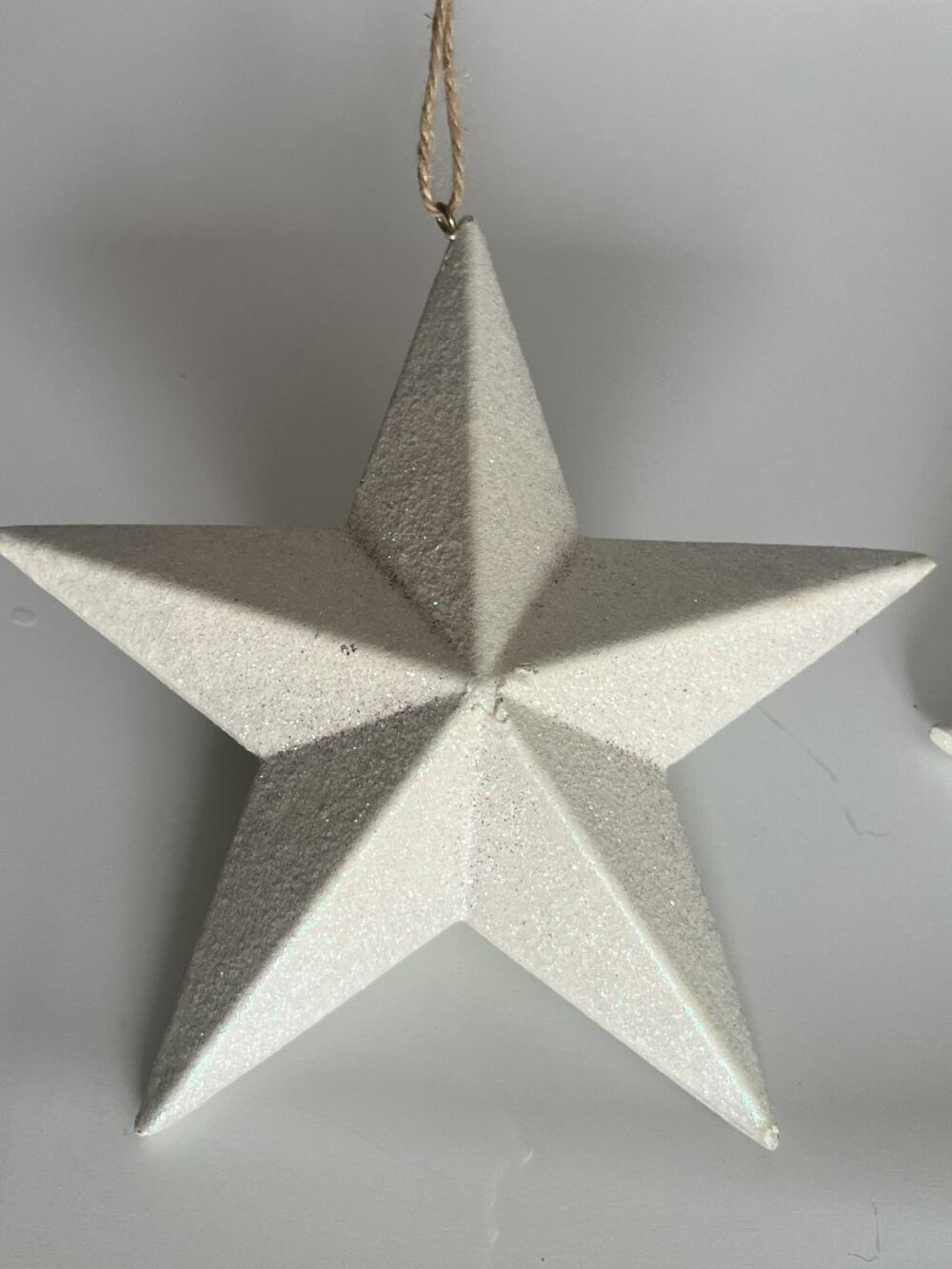 Holiday Decor Silver Stars (Set of 2)